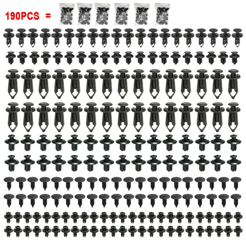 Car Retainer Clips 6 Popular Sizes Fasteners Automotive Plastic Clips Kit Auto Trim Panel Clip Mixed Car Body Bumper Rivet - Image 2