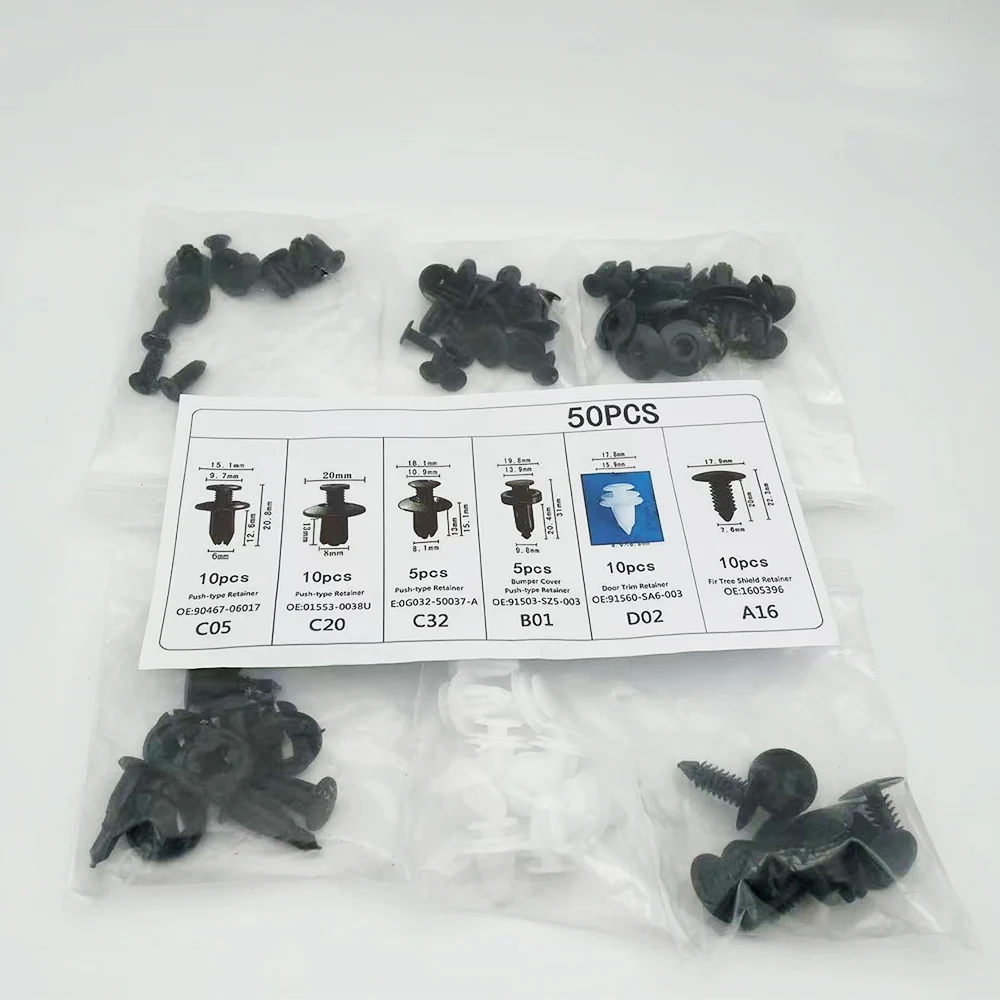 Car Retainer Clips 6 Popular Sizes Fasteners Automotive Plastic Clips Kit Auto Trim Panel Clip Mixed Car Body Bumper Rivet - Image 4