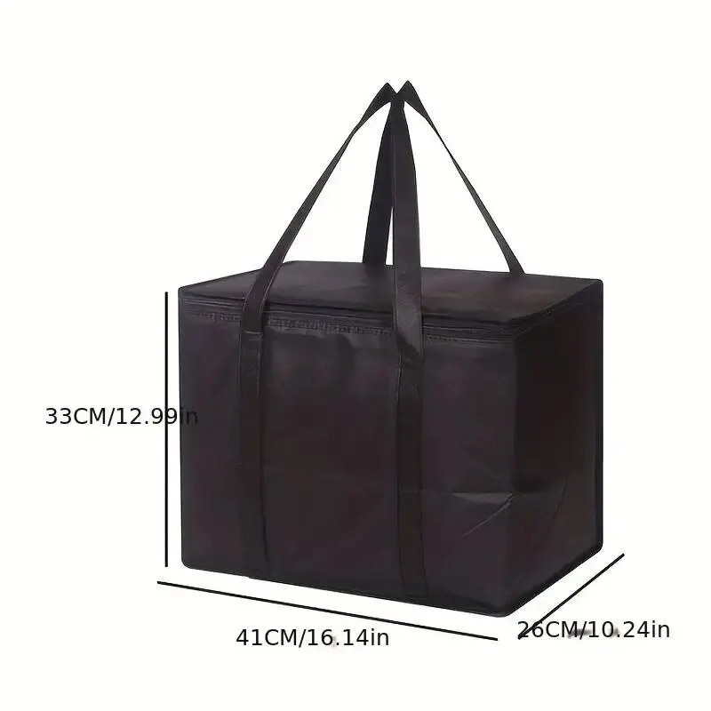 Large Capacity Insulated Grocery Bags Foldable Reusable Soft Cooler Bag Lightweight Hot Cold Takeout Food Delivery Bag - Image 2