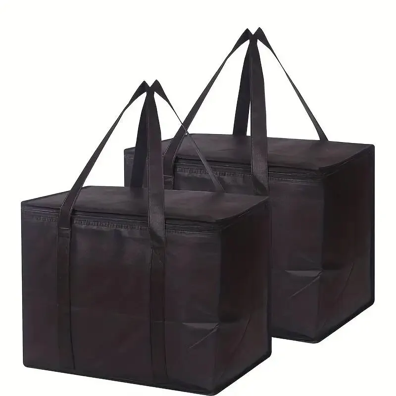 Large Capacity Insulated Grocery Bags Foldable Reusable Soft Cooler Bag Lightweight Hot Cold Takeout Food Delivery Bag - Image 3